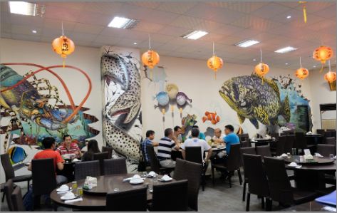 苍南海鲜餐厅墙体彩绘